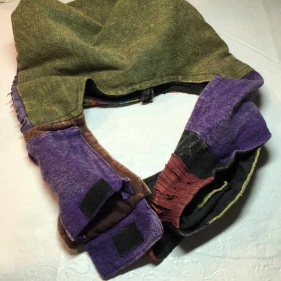 Lg PEACE Floral Multi-Colored HOBO Cotton Hippie Shoulder Bag From Nepal - Picture 6 of 6